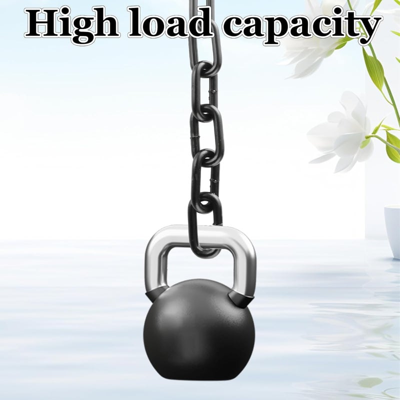 MUXHEL 1/5'' x 26.2Ft Long Black Chain Link Heavy Duty Porch Swing Chain, Carbon Steel Coil Chain for Hanging, Pet Chain, Fence, Security Lock Chain - Image 4